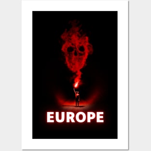 europe red smoke Posters and Art